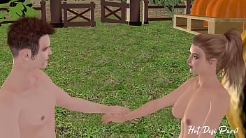 Preview 1 of Auntie Chilransex - Public park: Sex,  Blowjob and pussy creampie Cartoon Sex