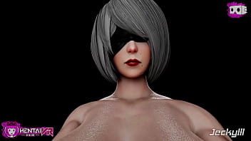 Preview 2 of Miku Aono - 2B XL table fuck