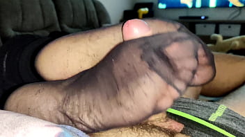 Preview 2 of Griffith Dp - nylon footjobs with a short doggy fuck