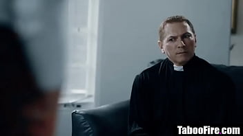 Preview 2 of Fun Stepmom And Sun - Religious teen anal fucked by sleazy priest