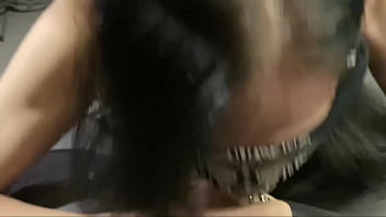 Preview 2 of Indian Sunny Lion Sex - I get so turned on by his dick getting hard in my mouth,  I had to take care of myself before I finished him.. blindfolded