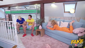 Preview 1 of Cancela Skin - Fake Hostel - Super hot cheating latina girlfriend with fit natural body Geishakyd gets a creamy wet horny pussy while fucking her boyfriends best friends big cock to orgasm and getting caught with cum on her tight ass