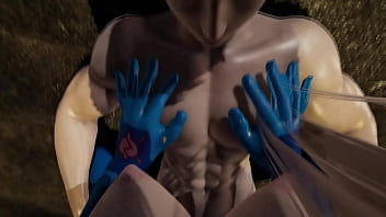 Preview 2 of Bryci 1080p - Samus-Aran in a threesome with two men in a space station