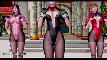 Preview 1 of Toy Gang - [MMD] SOMI - BIRTHDAY Evangelion Hot Kpop Striptease 4K 60FPS Cosplay