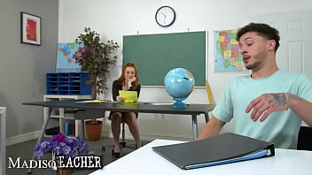 Preview 1 of Xxx Ded San - Redheaded substitute teacher rules with an iron fat ass