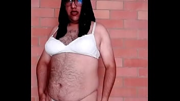 Preview 4 of Six Kalmin - Crossdresser presume su cola y su pene y prueba su semen como mascarilla