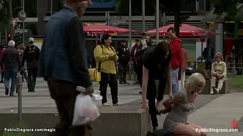 Preview 2 of Brezza Sex Com - German blond group banged in public