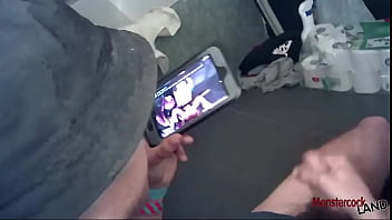 Preview 2 of Nasz Seks - Roommate watching porn and jerking huge thick cock