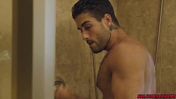 Preview 2 of Kanti Shah Sex Video - Falconsex.com - Boyfriends Beau Butler and Diego Sans have poolside sex. After taking a shower both strip and Beau instantly wraps his lips around Diego&#039_s thick cock
