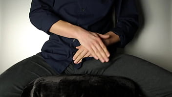 Preview 2 of Blonde Wc - Very unsatisfying ruined orgasm for a sub in his jeans. The cum stain grows out of shame