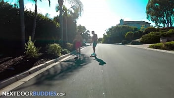 Preview 1 of Findbest Quotes - Hunk Skaters Ride Hard On N&#039_Off The Street - Justin Matthews,  Evan Knoxx - NextDoorBuddies