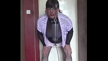 Preview 4 of Andrea Rosu Pantsing - sissy crossdress will have his mouth wide open for your piss