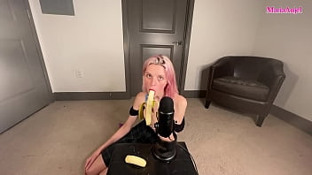 Preview 4 of Bangladesh 3xxxvideos - ASMR- GFE With Banana Sucking