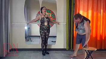 Preview 1 of Doslatinos4uxx Gay - ENF Dance teacher is training the nude ballerina,  undressing her and spanking. Punish a bad dancer (Regina Noir). Part 4