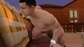 Preview 3 of Wwwo Xxx - Black gay hunks fuck white twinks in their beach house - Part 1
