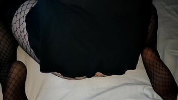 Preview 1 of Claudia Crawford - Crossdresser Sissy in hot slutty black lingerie cum twice