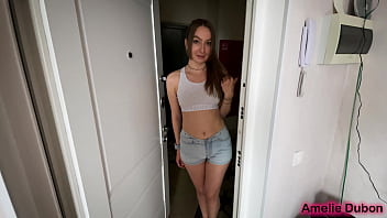 Preview 1 of Joys Pron Stories - A Neighbor Came to Tea and got Cum in her Mouth - Amelie Dubon