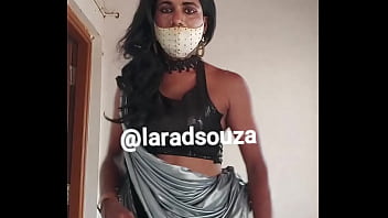 Preview 4 of Buggere Ftp - Indian crossdresser slut Lara D&#039_Souza in sexy lycra saree