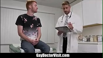 Preview 1 of Rare Thing - Ginger Twink bareback by a rugged doctor on the exam table