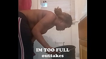 Preview 2 of Animal And Women Sexy - Black girl throwing up