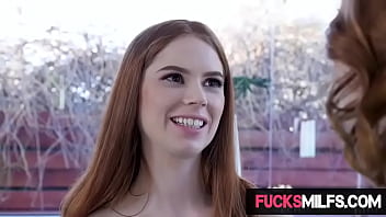 Preview 1 of Orgasm In The Bed Hi Speak - FucksMILFs.com - Pepper Hart was cleaning up after dinner when her stepdaughter approached her to talk about guys.