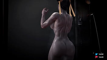 Preview 1 of Spied Porn Public - Chun Li Showering - Street Fighter/Fortnite [TekoNSFW]