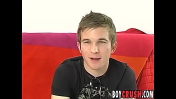 Preview 2 of Spitting Hd - Amateur Gabe Crawford interviewed before jerking and cumming