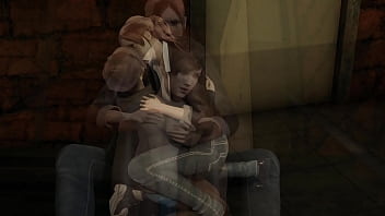 Preview 3 of Maid Cleans - Moira Burton &amp_ Claire Redfield lesbian romantic sex