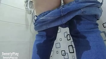 Preview 2 of Pakistan Gul Parna - Peeing desperation wetting jeans