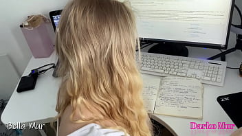 Preview 1 of Xnxx Vodia - Stuped student couldn&#039_t pass the test and got a dick in her mouth
