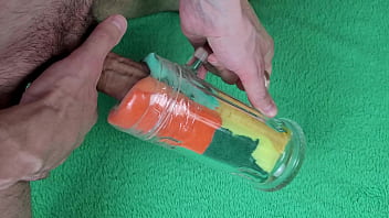 Preview 2 of Jizzboom Noelle Easton - HOW TO MAKE A REALISTIC TIGHT PUSSY FROM BEER GLASS