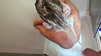 Preview 3 of Peta Jensen In Bangbus - He Pee on Me when I wash my Hair helps me wetting Compilation few Videos