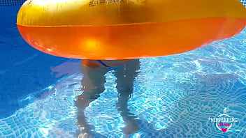 Preview 2 of Indian Speak - nippleringlover hot tanning naked in pool huge rings in pierced pussy lips and pierced nipples