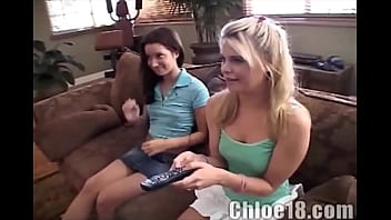 Preview 2 of Dee Willams - Petite amateur lesbians Chloe 18 &amp_ Little Summer get naughty