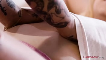 Preview 2 of Sabrina Ceara - Friendly massage turns into hot lesbian sex - Kali Roses and Aria Banks