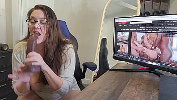 Preview 1 of Pregnant Woman Hardcore - Horny mom watching BBC porn and masturbating