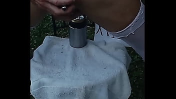 Preview 4 of Dicke Teeni Fotzen Creampie - Butt Plug Backyard Anal Intrusion.  Crosscountrydude