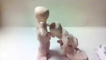 Preview 2 of Bhabhi Baden Xxxx Kahani - Two clay men playing and fucking animation stop motion by A55B4Nd1T.