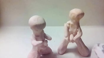 Preview 3 of Bhabhi Baden Xxxx Kahani - Two clay men playing and fucking animation stop motion by A55B4Nd1T.