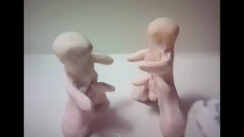Preview 1 of Bhabhi Baden Xxxx Kahani - Two clay men playing and fucking animation stop motion by A55B4Nd1T.
