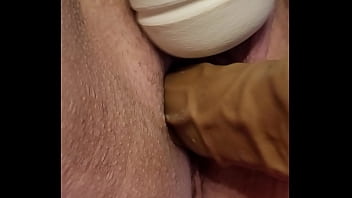 Preview 2 of Boy Remove The Girl Saari - BBW Wife Fucks Brown Dildo for Xvideo Members