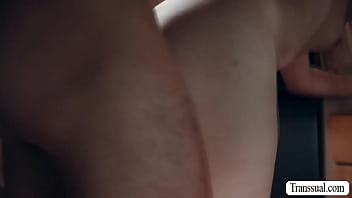 Preview 3 of Lnterracial Fuck - Handsome dude bareback his Tgirl stepsis