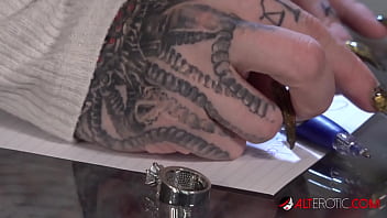 Preview 1 of Americans Badi Gand Mom And San - Busty tattooed hottie Misha Montana likes it rough