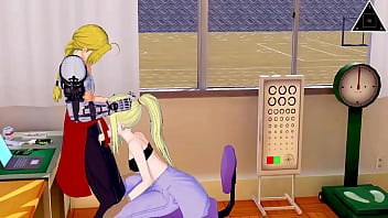 Preview 2 of 720p Hd 1080p Aerobics - KOIKATSU FAST HANDJOB Edward Winry Full metal Alchemist,  have sex anime uncensored... Thereal3dstories