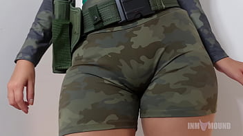 Preview 1 of Leish Keath - Part 1 - Military girl doing a hard and sexy workout.
