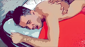 Preview 4 of Shit Anal Poop - Anima&ccedil_&atilde_o gay:  Ao raiar do sol foi na cama da leite no cuzinho
