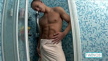 Preview 1 of Couple Slav - Muscular Twink Jordan Takes Hot Shower And Wanks His Amazing Manhood!