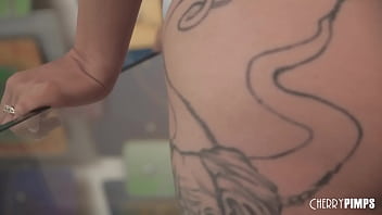 Preview 1 of Saxxx Video Move - Tattooed Alt Brunette Girl Luna Lovely Strips Down and Fucks Kyle Mason Hardcore