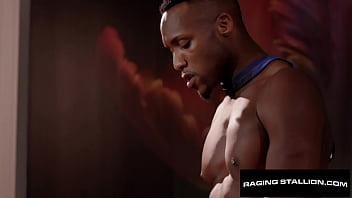 Preview 2 of Hot Gay Guys Fucking Hard - Chiseled Hot Chocolate Pound Out At Work - Andre Donovan,  Jake Waters - RagingStallion
