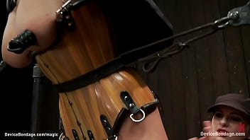 Preview 2 of Sex Porner - Lesbian with head in rubber ball